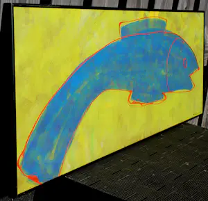 Maya Wildevuur - Ingelijste acrylverf op doek: Vis - 1993 kopen? Bied vanaf 275!