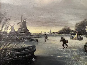 Niet of onleesbaar gesigneerd - schaatspret kopen? Bied vanaf 1!