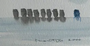 Jan Montyn - gemengde techniek - zonder titel - 2000 (LUXE INGELIJST) kopen? Bied vanaf 250!