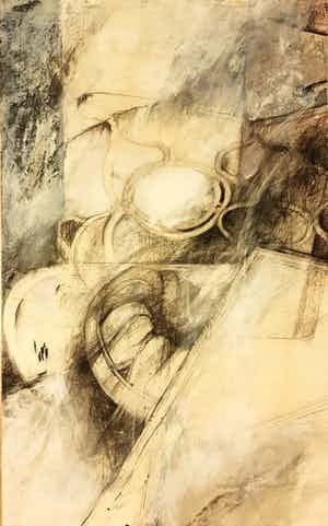 Leon Spierenburg - Spierenburg, gem. techniek, 1977, compositie verkocht voor € 40!