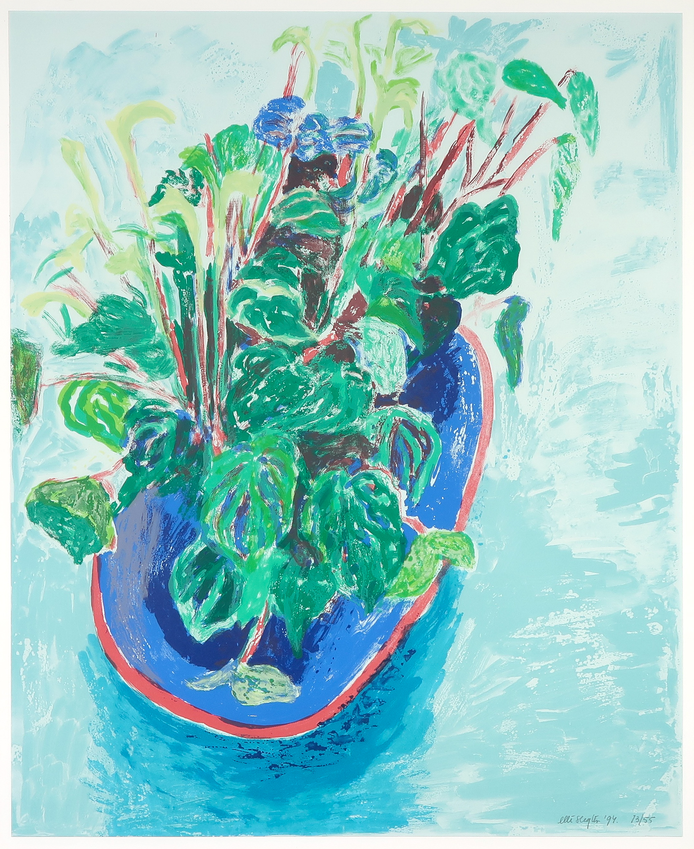 Ellie Slegten - Zeefdruk, Bloemen - Ingelijst kopen? Bied vanaf 1!