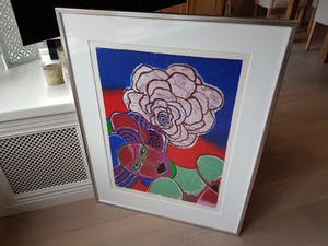 Corneille - Laatste keer!: Mounira a la fleur, zeefdruk 118/200, gesigneerd kopen? Bied vanaf 275!