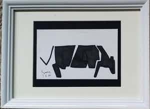 Siep van den Berg - Koe - inkt op papier verkocht voor € 75!