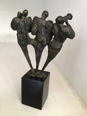 Bernadette Leijdekkers - Sculptuur “ DE MUZIKANTEN “. Gesigneerd kopen? Bied vanaf 75!