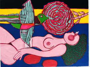 Corneille - Nu a la Rose verkocht voor € 285!