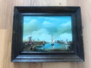 Niet of onleesbaar gesigneerd - oud hollands tafereel verkocht voor € 1!