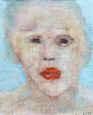 Bert van Steen - Portret van een vrouw, olieverf op doek (marouflé, mooi ingelijst) verkauft für € 150!