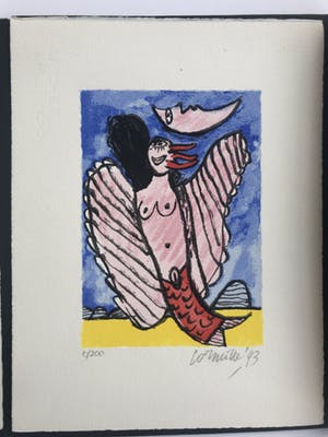 Corneille - 3 zeefdrukken in map mémoire de Bali II samen met poëzie van Bert Schierbeek kopen? Bied vanaf 310!