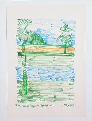 Joe Wols - Lot van drie stiftekeningen, Natuur kopen? Bied vanaf 1!