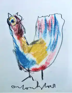 Anton Heyboer - De oer vogel . verkocht voor € 250!