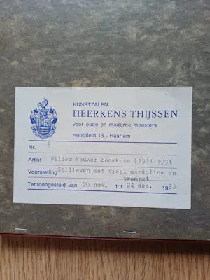 Willem Kouwer Boomkens - Stilleven met viool mandoline en trompet kopen? Bied vanaf 40!