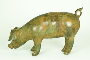 Pierre Chenet - Twee bronzen biggetjes kopen? Bied vanaf 319!