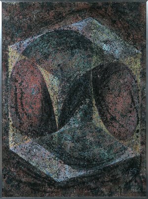 Piet van Mook - Gemengde techniek op board, Zonder titel - Ingelijst kopen? Bied vanaf 1!