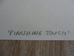 Ko Aarts - Zeefdruk, Titel: "Finishing touch". kopen? Bied vanaf 30!