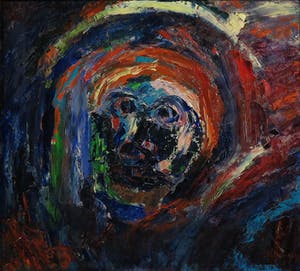 Piet Suuring - Acryl op board, Zonder titel - Ingelijst kopen? Bied vanaf 1!