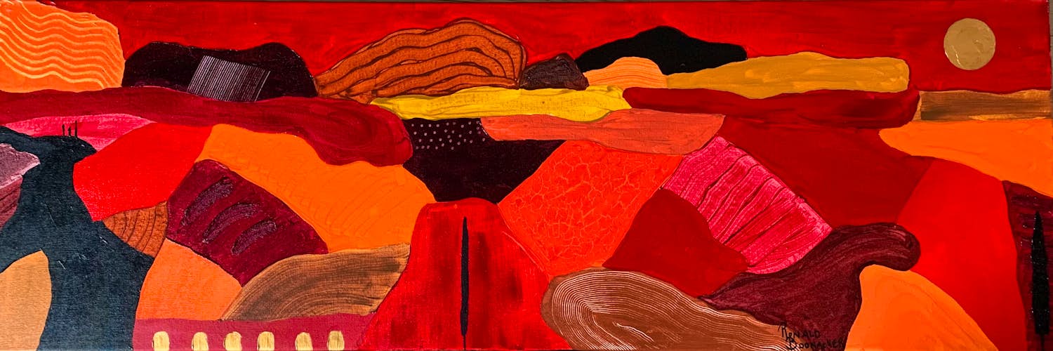 Ronald Boonacker - Italiaans landschap I (GROOT) kopen? Bied vanaf 475!