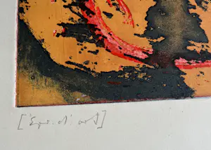 Eduard Franoschek - Egozentrum - Große signierte Farbradierung - e.a. Exemplar 1965 - Informel kopen? Bied vanaf 180!