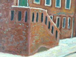 Denny Jacobs - Winters stadsgezicht te Arnhem kopen? Bied vanaf 120!