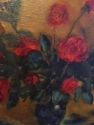 Niet of onleesbaar gesigneerd - Hollandse School 19e eeuw - gesigneerd - Stilleven - Rozen op vaas kopen? Bied vanaf 1!
