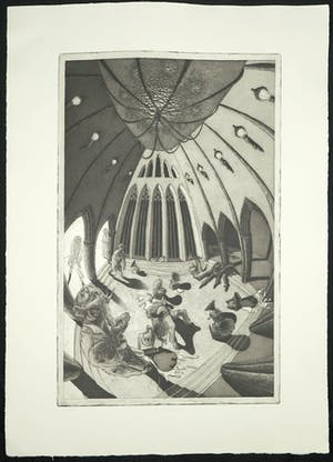 Tobias Crone - Ets aquatint, Musikwissenschaften kopen? Bied vanaf 1!