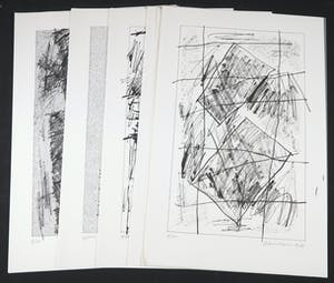 Jan Schoonhoven - Complete portfolio met 12 zeefdrukken, Formatie kopen? Bied vanaf 2400!