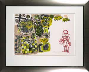 Corneille - Litho, Zonder titel, uit Femme de Nuit et d'Aube - Ingelijst verkocht voor € 200!