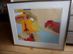 Ton van Kesteren - Zeefdruk met een abstracte voorstelling kopen? Bied vanaf 35!