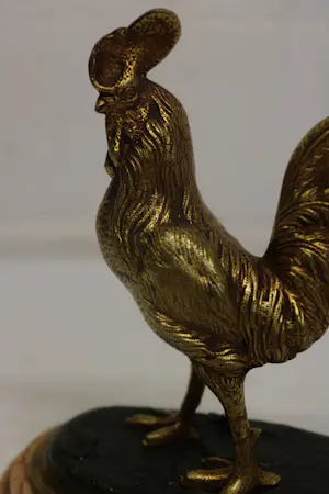 Niet of onleesbaar gesigneerd - fosfor brons haan kopen? Bied vanaf 1!