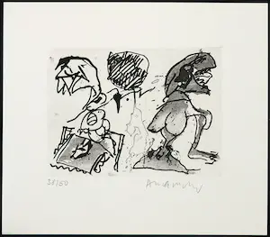 Pierre Alechinsky - Oeuvrecatalogus met litho omslag en losse ets, 20 Jahre Impressionen kopen? Bied vanaf 200!