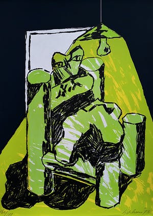 Jan Sierhuis - Hommage a Picasso, zeefdruk kopen? Bied vanaf 65!