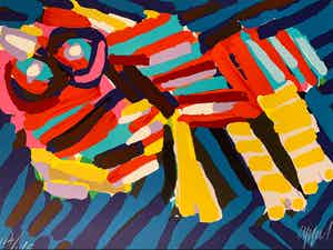 Karel Appel - Head like an animal verkocht voor € 500!