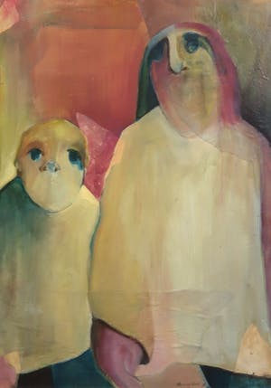 Annica Koot - Acryl op papier, Zonder titel - Ingelijst kopen? Bied vanaf 35!
