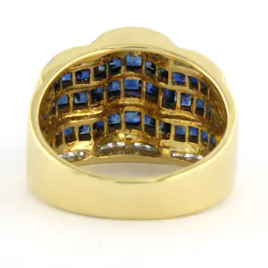 18k gouden ring met saffier en briljant geslepen diamant tot. 0.20ct kopen? Bied vanaf 1000!