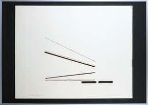 Adri Frigge - Kleurenets, Zonder titel - Ingelijst verkocht voor € 35!