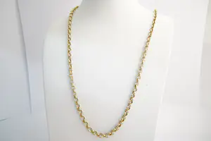 101- Lang (65cm) & massief geel gouden 18 karaats "jasseron" ketting collier kaufen? Bieten Sie von 1340!