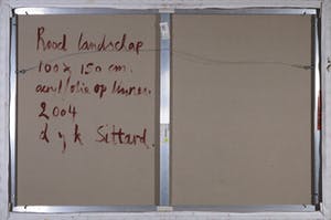 Martin van Dijk - Olieverf en acryl op doek, Rode landschap (Zeer Groot) kopen? Bied vanaf 500!