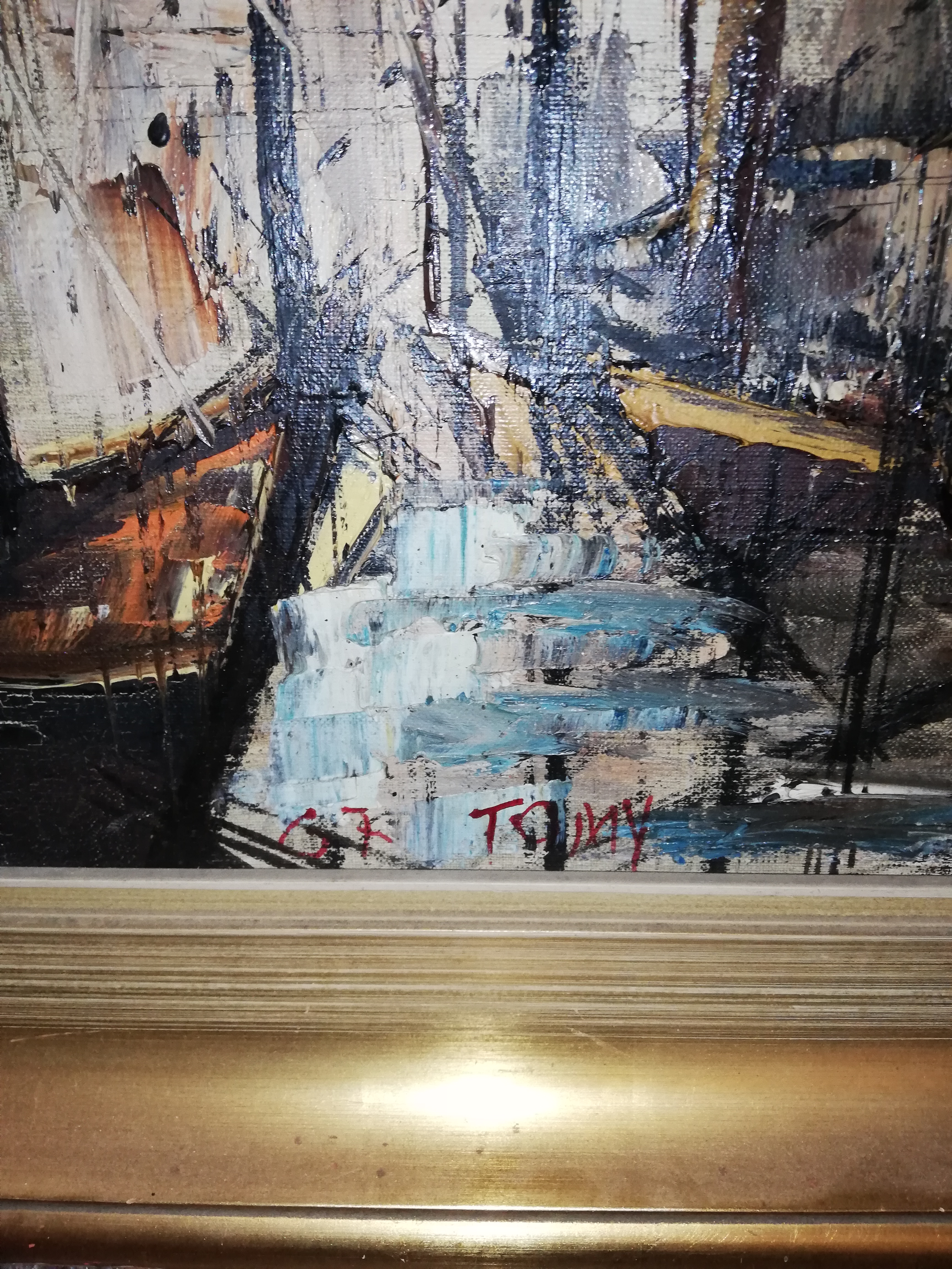 Niet of onleesbaar gesigneerd - Havenaanzicht kopen? Bied vanaf 1!