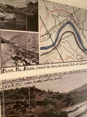 Buy Christo - Over the River - Grote litho ingelijst - Handgesigneerd? Bid from 630!