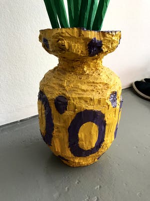 Peter Bastiaanssen - Rode Rozen in Gele Vaas - Hout kopen? Bied vanaf 1!