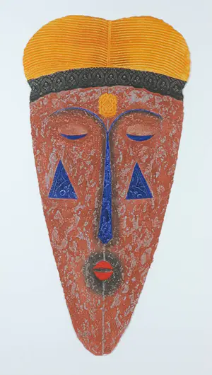 Alain Berck Vitz - Carborundum op geschept papier, Blue line - Ingelijst kopen? Bied vanaf 50!