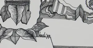 Kedi van der Willigen - Pentekening, Landschap kopen? Bied vanaf 1!