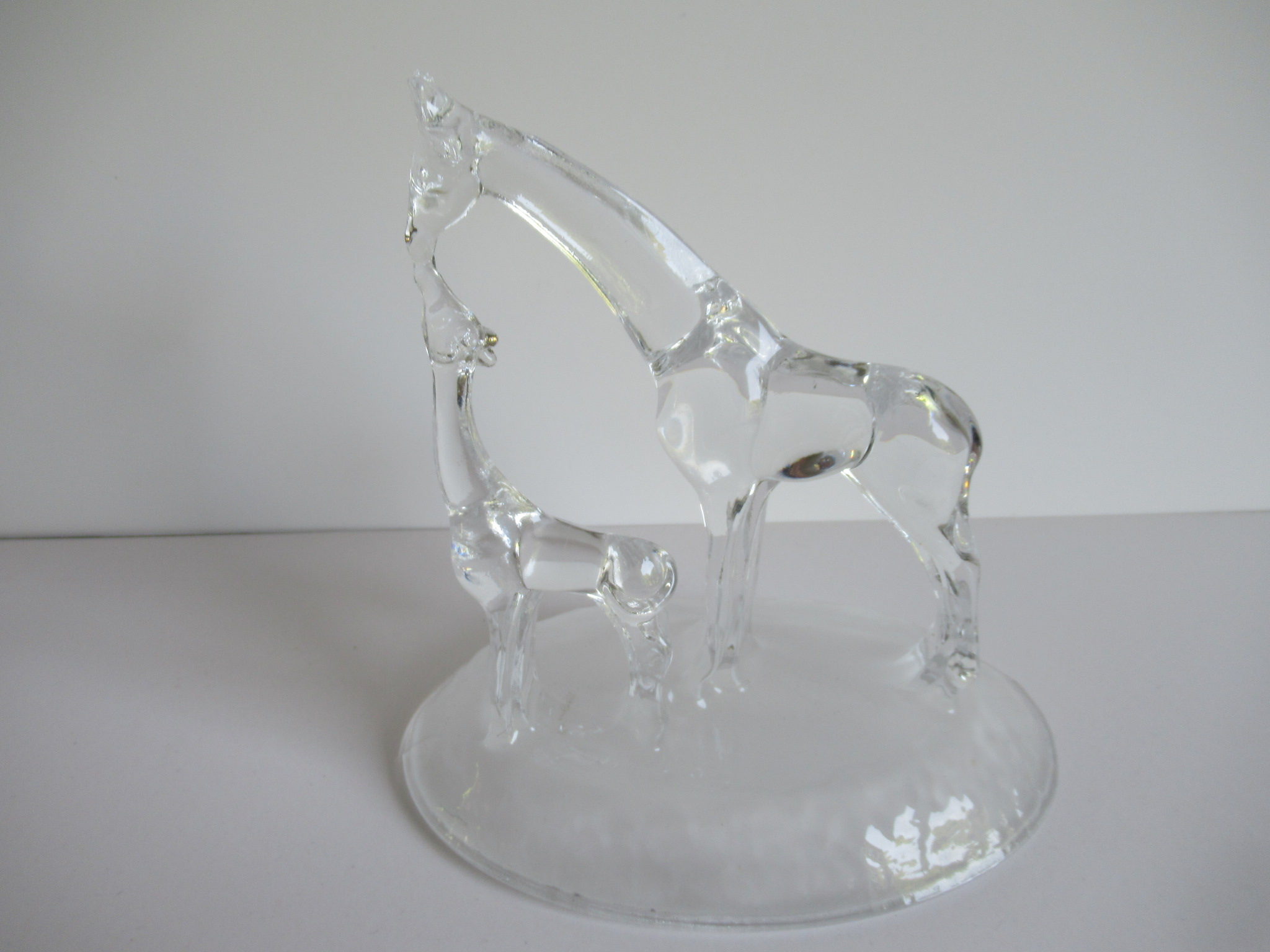 Niet of onleesbaar gesigneerd - Vintage Kristallen Giraf met jong kopen? Bied vanaf 1!