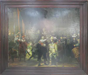 Rob Stoffer - Olieverf op doek, De Nachtwacht naar Rembrandt - Ingelijst (Zeer Groot!) kopen? Bied vanaf 1!