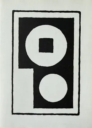 Erich Buchholz - Zwei Kreise mit Quadrat, Original-Holzschnitt 1922 kopen? Bied vanaf 100!