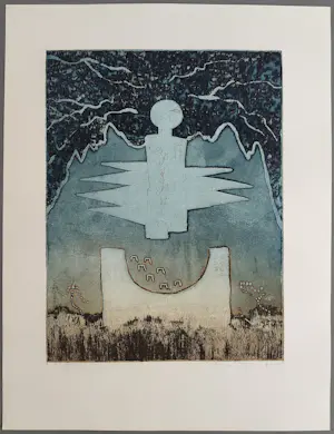 Jan Montyn - Second jour - Illusion - gesigneerde ets kopen? Bied vanaf 115!