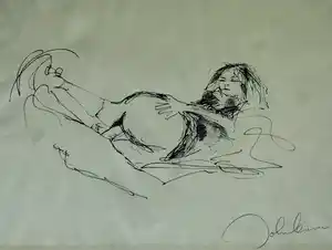 John Lennon - 1 Ingelijste erotische prent uit portfolio "ONE BAG" – 1980 verkauft für € 25!