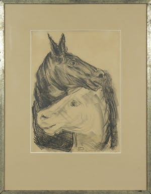 Douwe Jan van der Zweep - Litho, Twee paarden kopen? Bied vanaf 40!