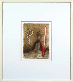 Jan Montyn - Kleurenets, Zonder titel - Ingelijst verkocht voor € 50!