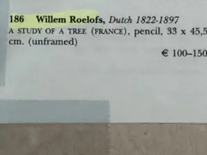 Willem Roelofs - Studie van een eik (Frankrijk 1848) kopen? Bied vanaf 100!
