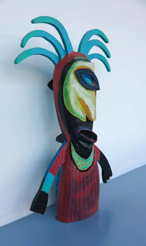 Henk Vierveijzer - Beschilderd hout en papier-maché, Stormy (Groot!) kopen? Bied vanaf 300!